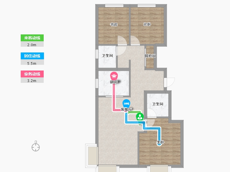 北京-北京市-建发珺和府-83.20-户型库-动静线