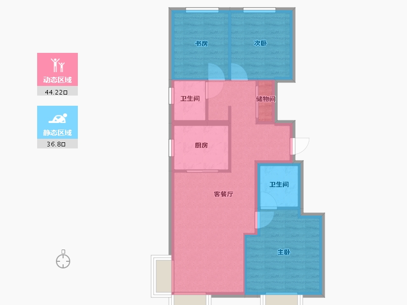 北京-北京市-建发珺和府-83.20-户型库-动静分区