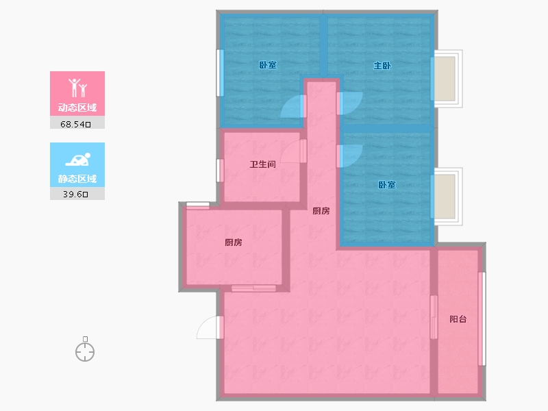 山东省-德州市-壹品书香-96.00-户型库-动静分区