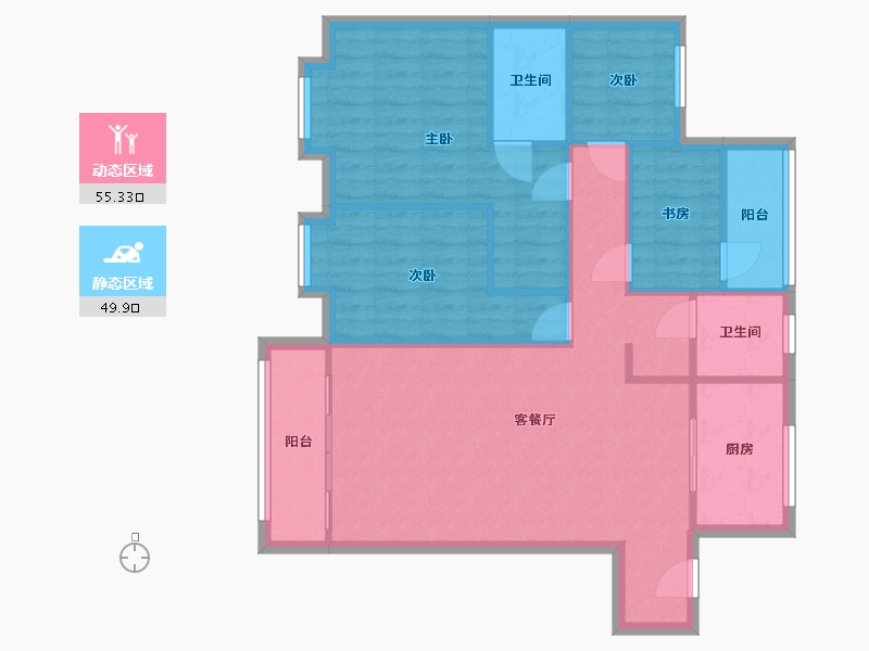 安徽省-马鞍山市-深业华府-98.40-户型库-动静分区