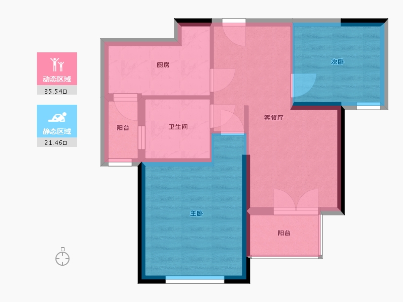 上海-上海市-浦江瑞和城捌街区-50.00-户型库-动静分区