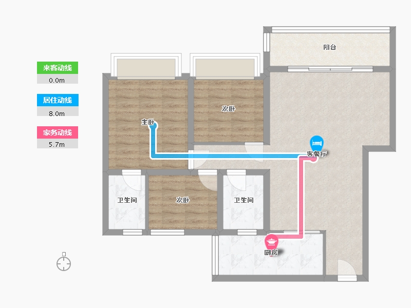 广东省-深圳市-留仙居-90.00-户型库-动静线