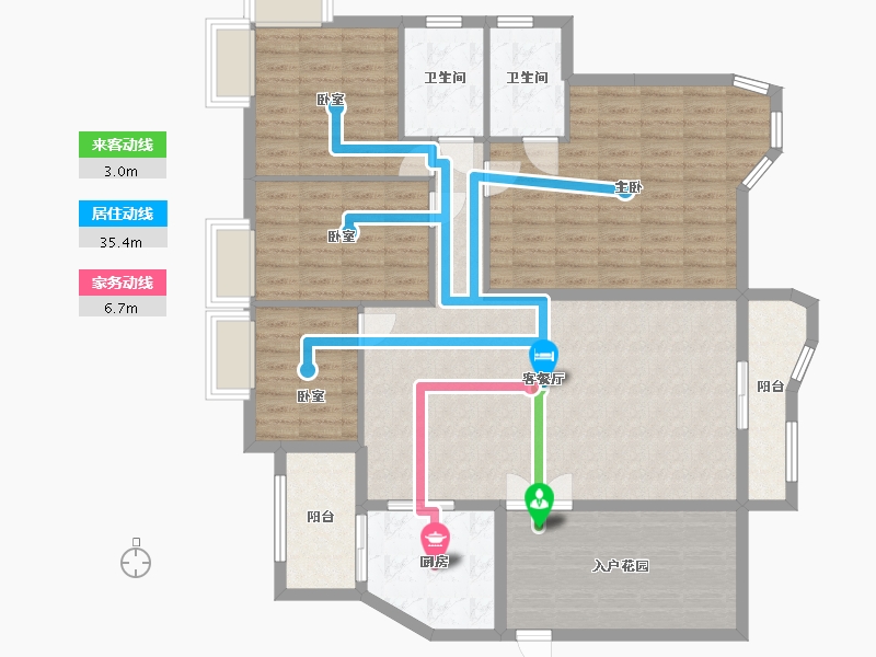 广东省-佛山市-丽日玫瑰名城-139.06-户型库-动静线