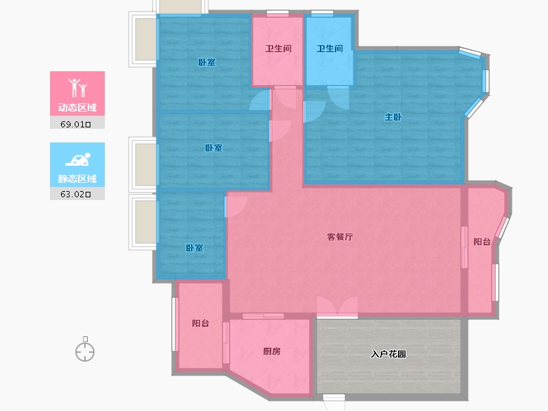 广东省-佛山市-丽日玫瑰名城-139.06-户型库-动静分区