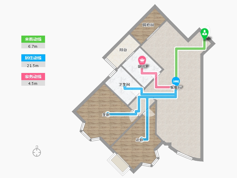 四川省-成都市-锦江花园城-101.25-户型库-动静线