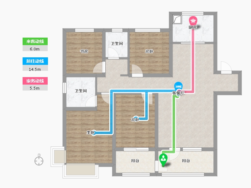 山东省-济宁市-鑫悦豪庭-117.42-户型库-动静线