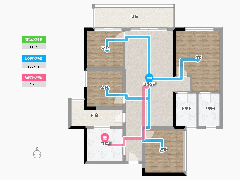 广西壮族自治区-百色市-龙景江韵-85.00-户型库-动静线