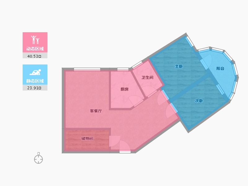 广东省-深圳市-长乐花园-56.89-户型库-动静分区