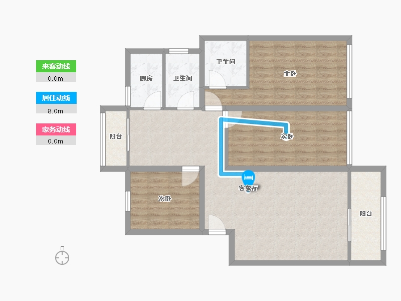 广东省-深圳市-锦林新居-94.54-户型库-动静线