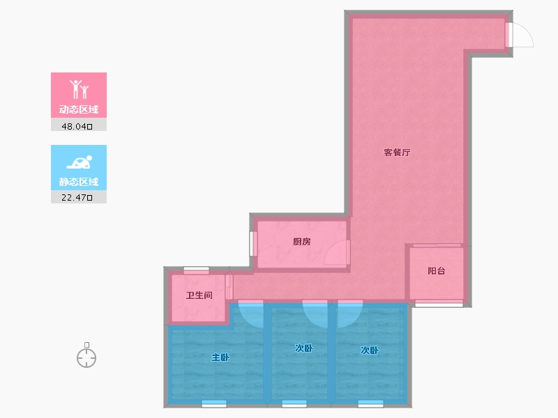 广东省-深圳市-碧馨苑-61.85-户型库-动静分区