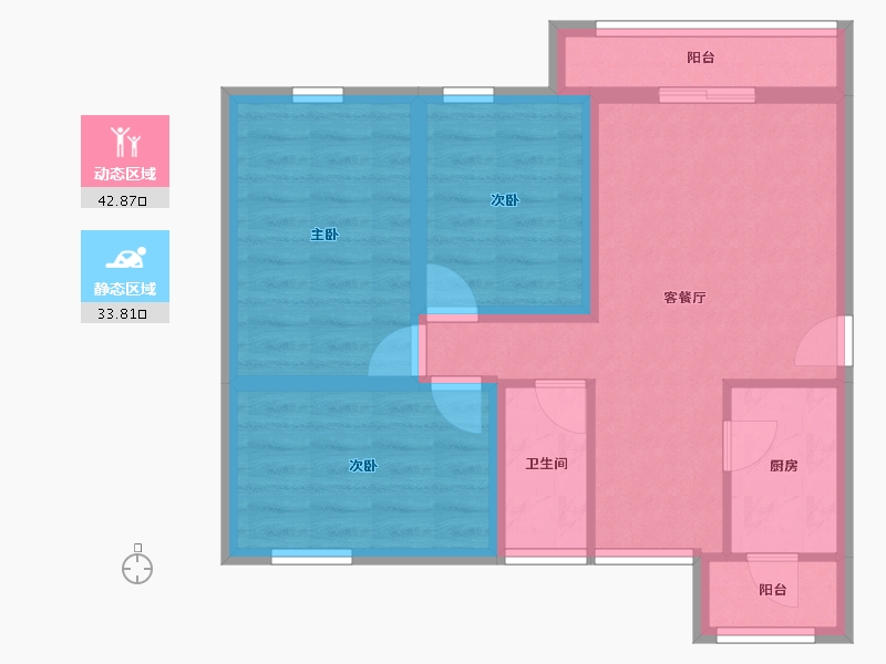 广东省-深圳市-艺丰花园(A区)-67.32-户型库-动静分区