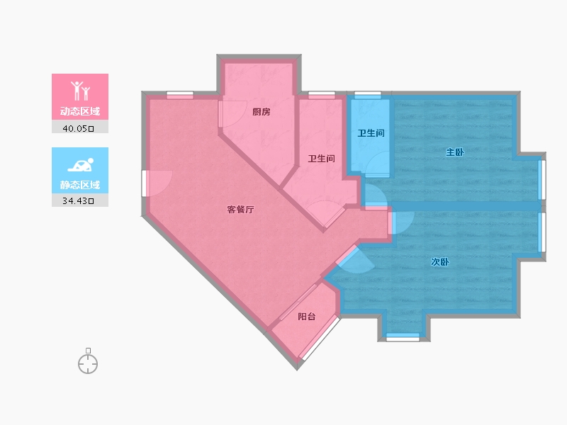 广东省-深圳市-荔林苑-66.05-户型库-动静分区