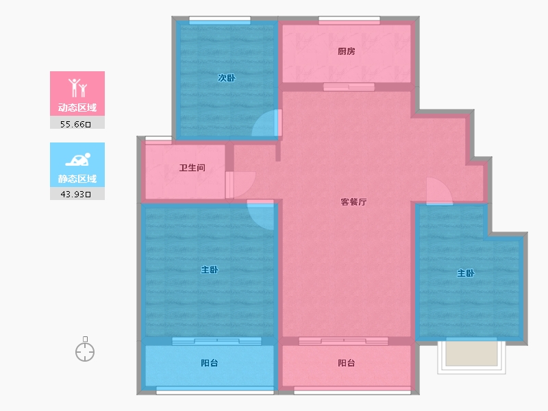 甘肃省-酒泉市-锦绣家园-95.20-户型库-动静分区