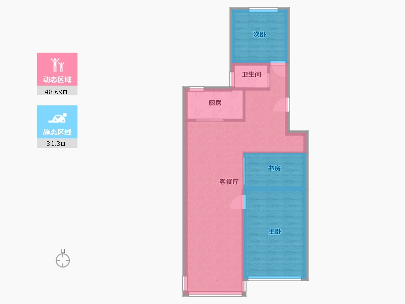 广东省-深圳市-长城一花园-71.74-户型库-动静分区