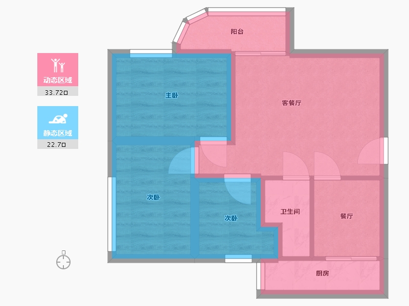 广东省-深圳市-高科利大厦-48.95-户型库-动静分区