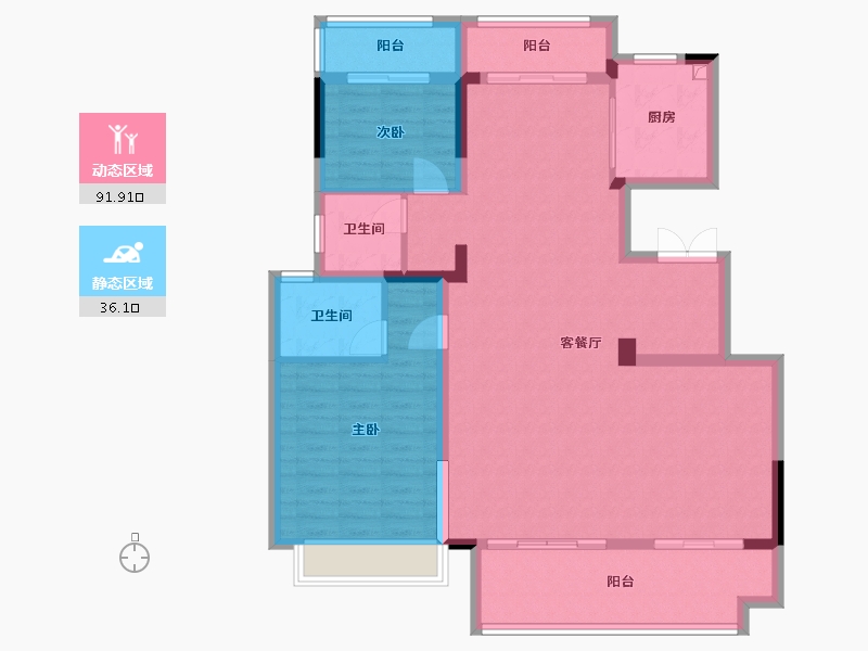 安徽省-亳州市-三巽和悦府-116.00-户型库-动静分区