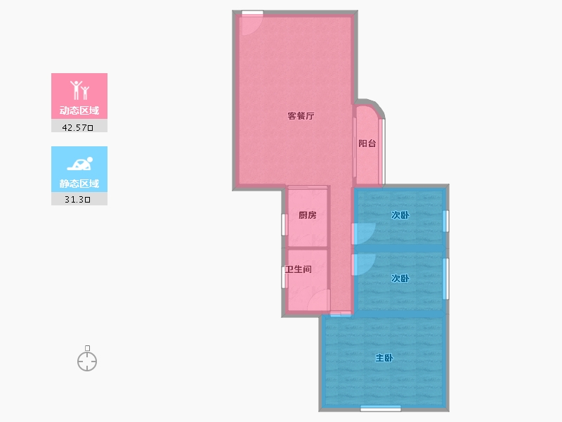 广东省-深圳市-百花公寓二期-65.69-户型库-动静分区