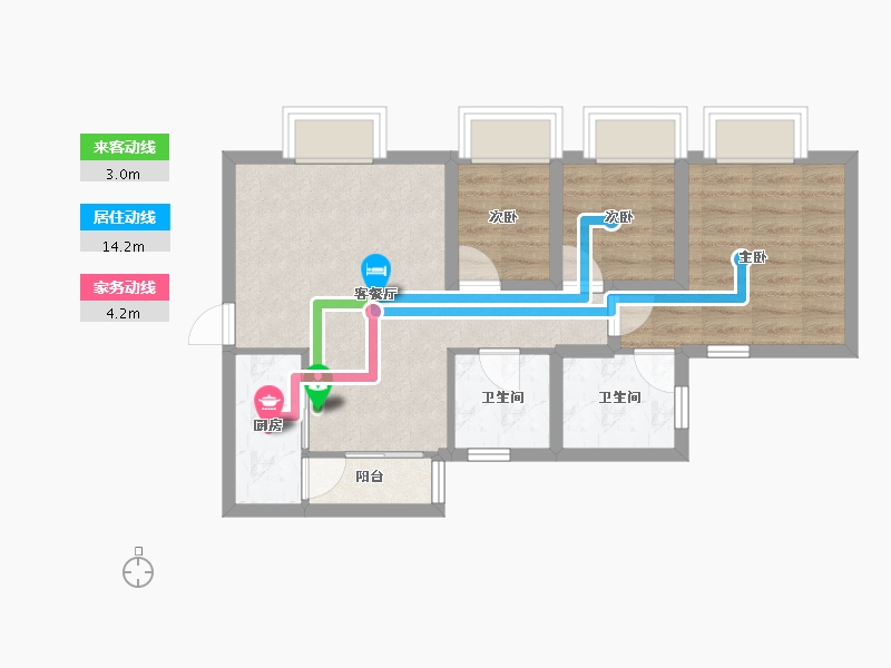 广东省-深圳市-宣嘉华庭-57.33-户型库-动静线