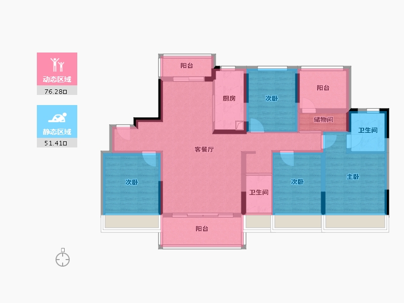 广西壮族自治区-来宾市-合山碧桂园-116.00-户型库-动静分区