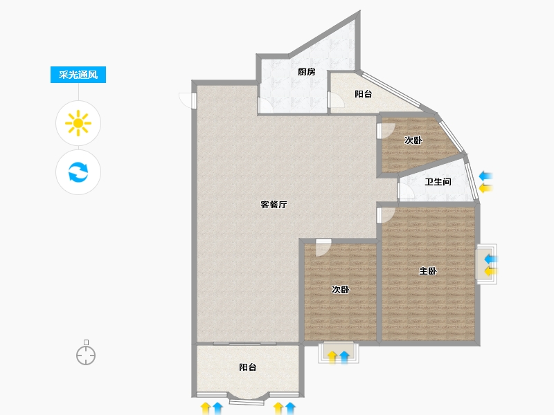 广东省-深圳市-瑞和园-182.54-户型库-采光通风