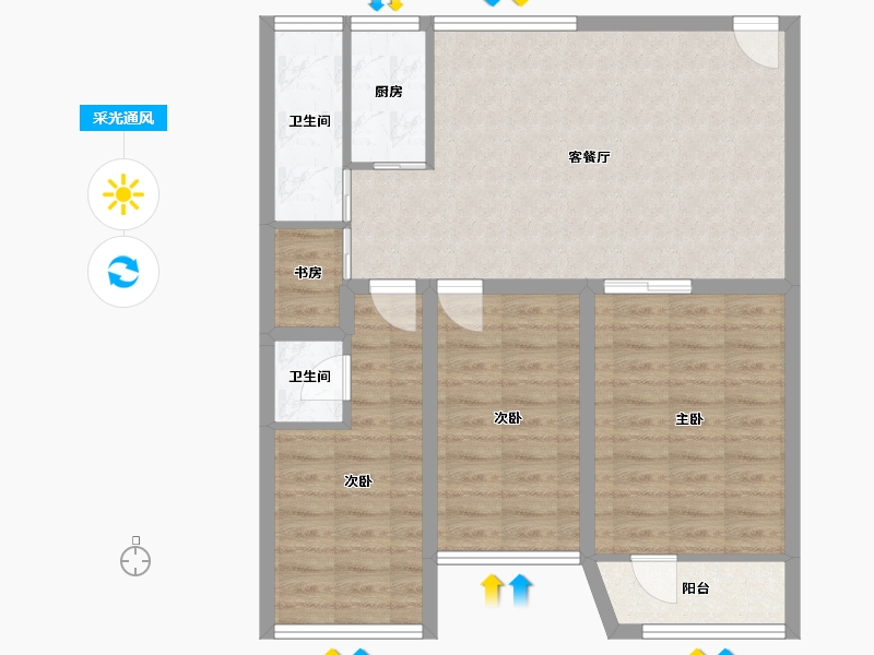 广东省-深圳市-核电花园西园-81.17-户型库-采光通风