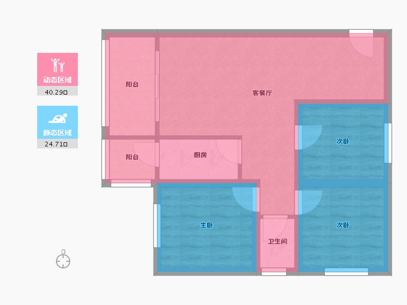 广东省-深圳市-锦林新居-57.07-户型库-动静分区