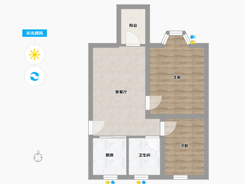 广东省-深圳市-韵动家园-45.14-户型库-采光通风