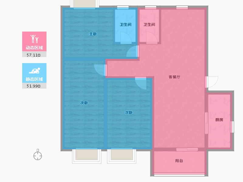 广东省-深圳市-翰岭院-97.36-户型库-动静分区