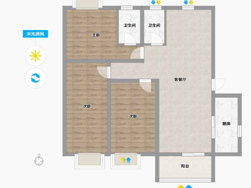 广东省-深圳市-翰岭院-97.36-户型库-采光通风