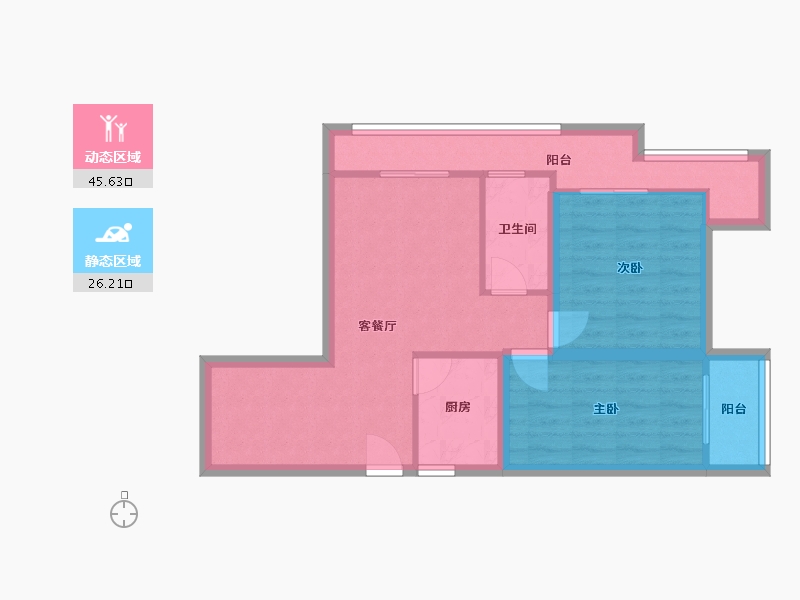 广东省-深圳市-彩虹新都-63.45-户型库-动静分区