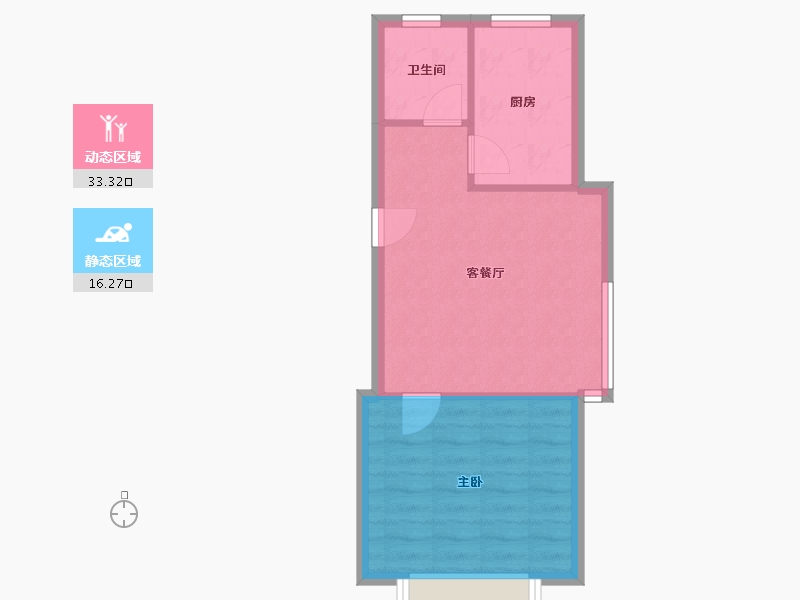 山东省-青岛市-渤海湾花园-46.89-户型库-动静分区