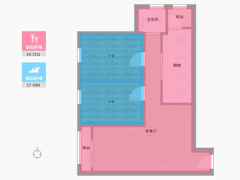 广东省-深圳市-京基滨河时代广场-46.87-户型库-动静分区