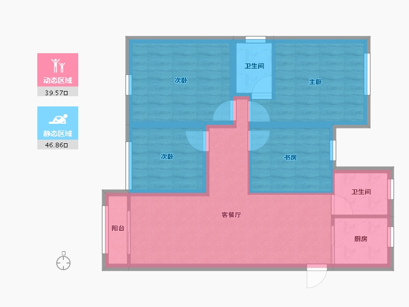 广东省-深圳市-颐林雅院-76.64-户型库-动静分区