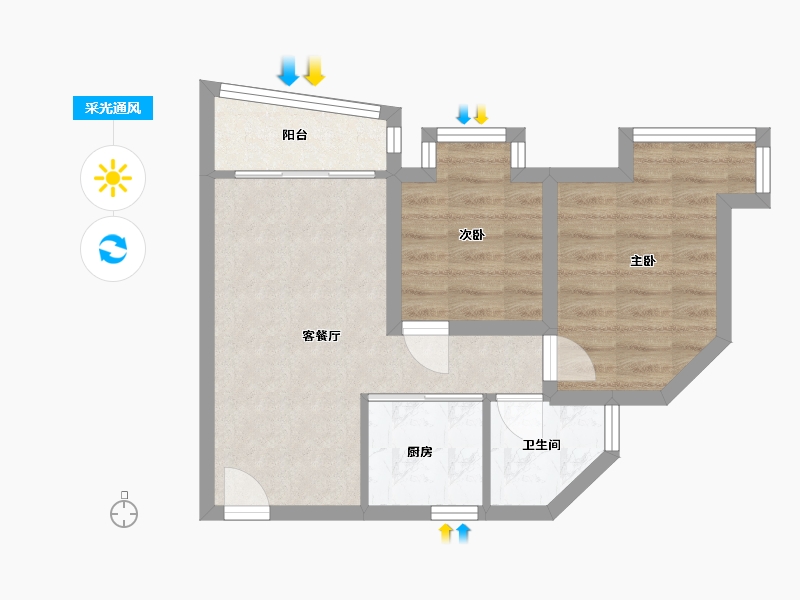 广东省-深圳市-骏皇名居-47.07-户型库-采光通风