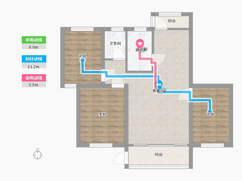 广东省-深圳市-新洲花园-64.27-户型库-动静线