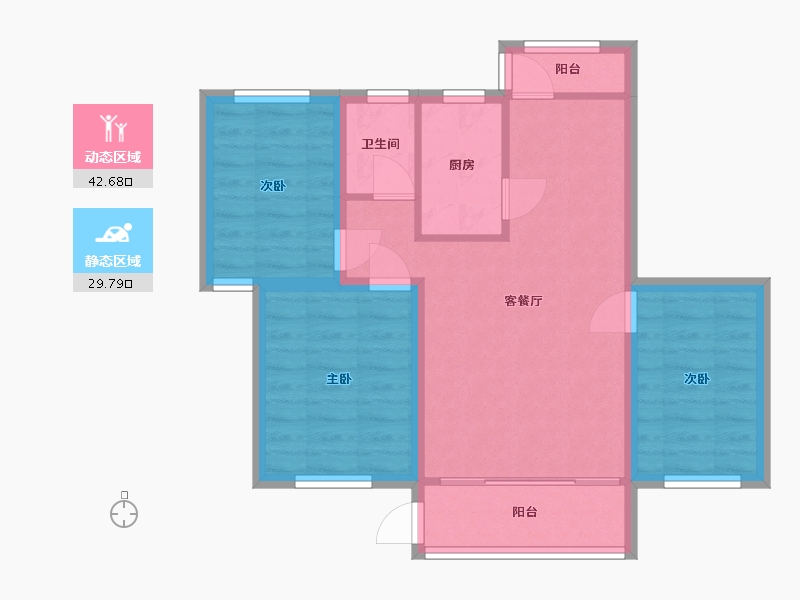 广东省-深圳市-新洲花园-64.27-户型库-动静分区