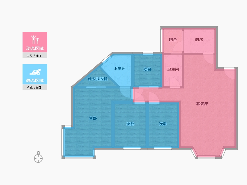 广东省-深圳市-福田花园-83.16-户型库-动静分区