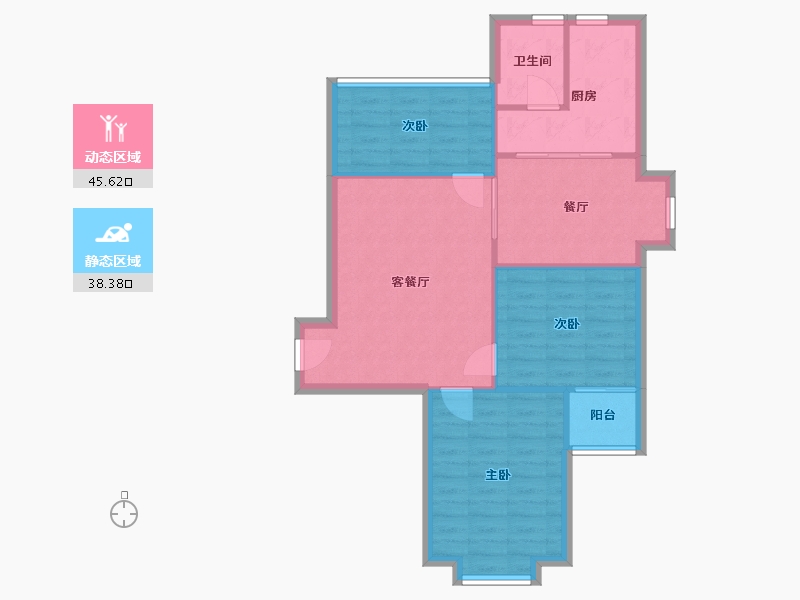 山东省-济南市-伴云居-79.00-户型库-动静分区