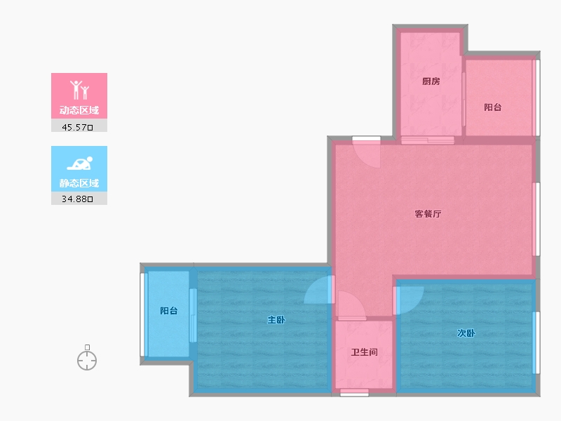 河北省-邢台市-锦瑞名苑-72.00-户型库-动静分区