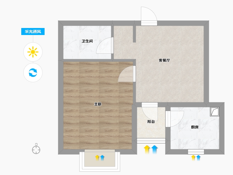 天津-天津市-海沣苑-40.00-户型库-采光通风