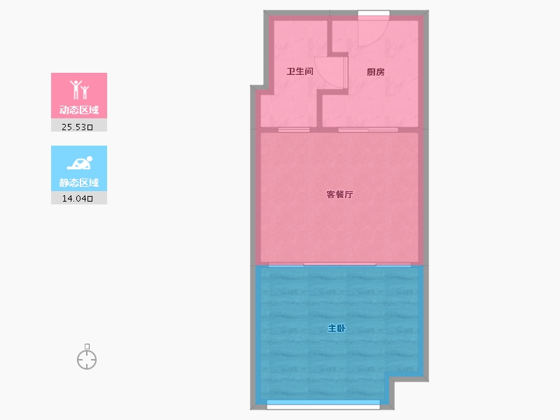 浙江省-杭州市-壹中心公寓-40.57-户型库-动静分区