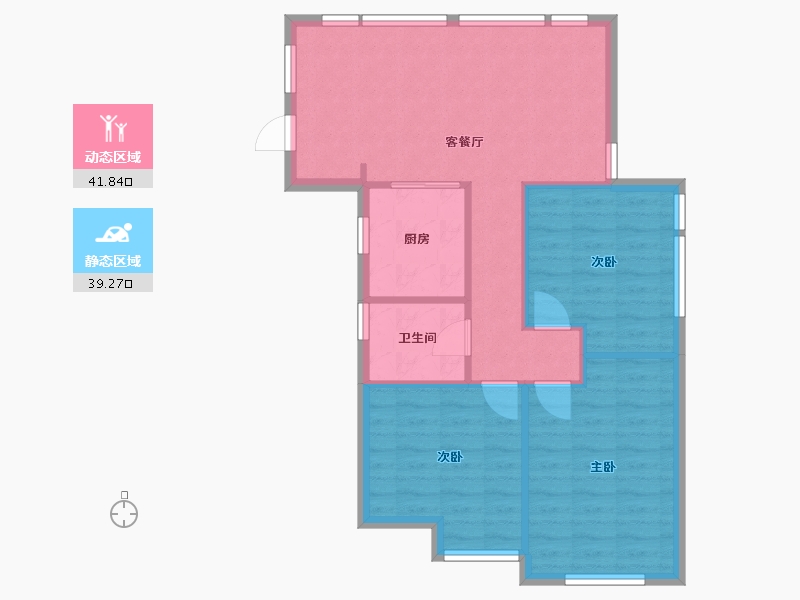 山东省-青岛市-蓝山湾-一期-71.84-户型库-动静分区