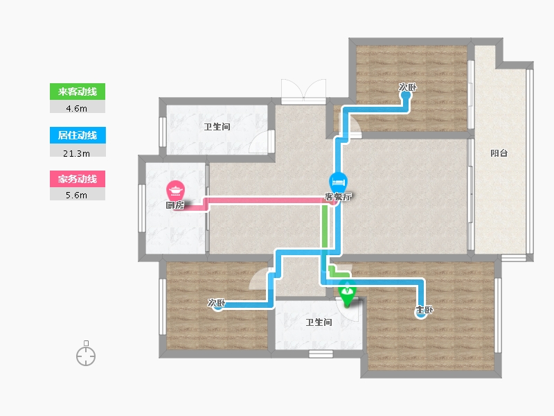 山东省-威海市-西郊春山华居-111.20-户型库-动静线