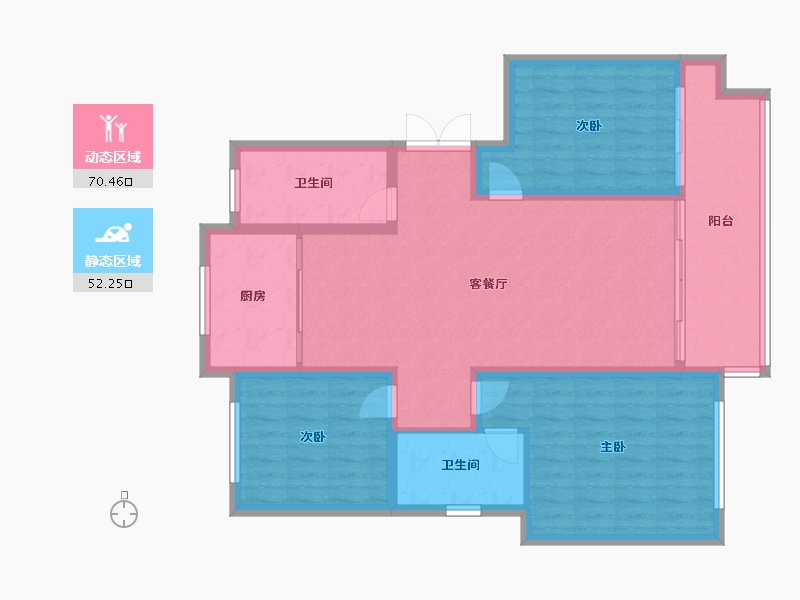 山东省-威海市-西郊春山华居-111.20-户型库-动静分区