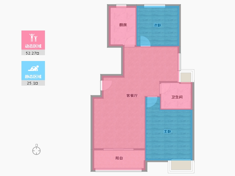 上海-上海市-浦发博园-74.36-户型库-动静分区