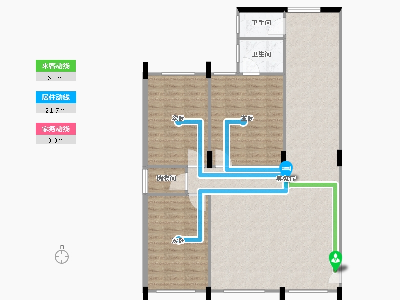 河南省-洛阳市-建华园小区-130.00-户型库-动静线