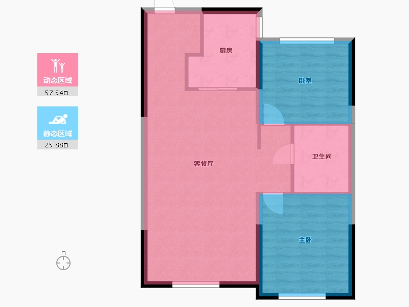 黑龙江省-哈尔滨市-融创-76.00-户型库-动静分区