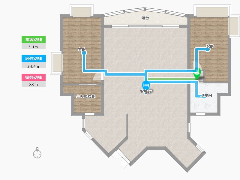 广东省-广州市-祈福新村倚云居-160.00-户型库-动静线