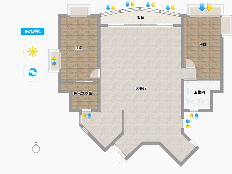 广东省-广州市-祈福新村倚云居-160.00-户型库-采光通风