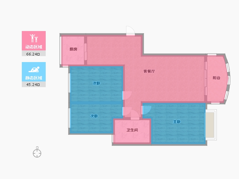 河南省-郑州市-明天花园-111.00-户型库-动静分区